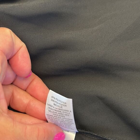 Halogen black long sleeve sheer blouse Size 2 X New - Picture 9 of 11